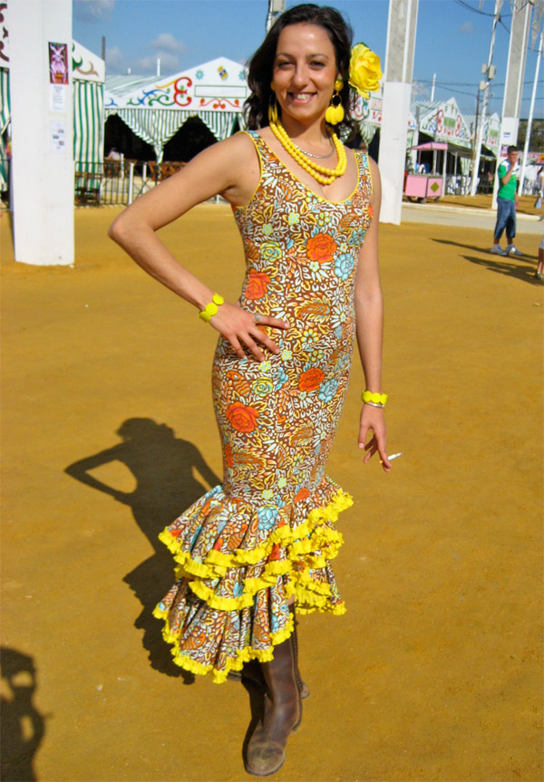 yellow flamenco dress