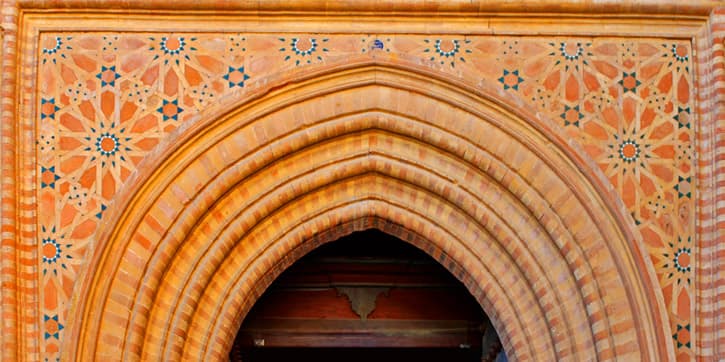 Main door of the Monastery of San Isidoro del Campo. Santiponce, Spain