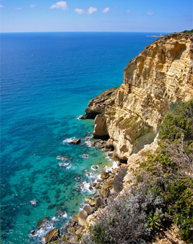 Cadiz cliffs Atlantic Ocean Cape Trafalgar