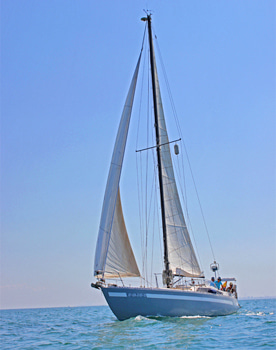 Sailing trip of the bay of Cadiz. Southern Spain