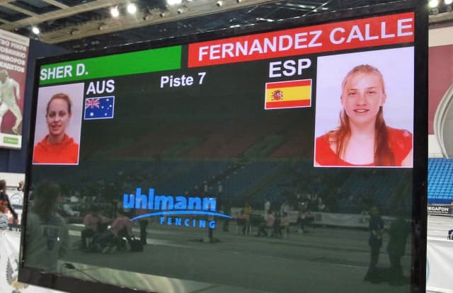 Sara Fernandez Calleja at an international fencing competition