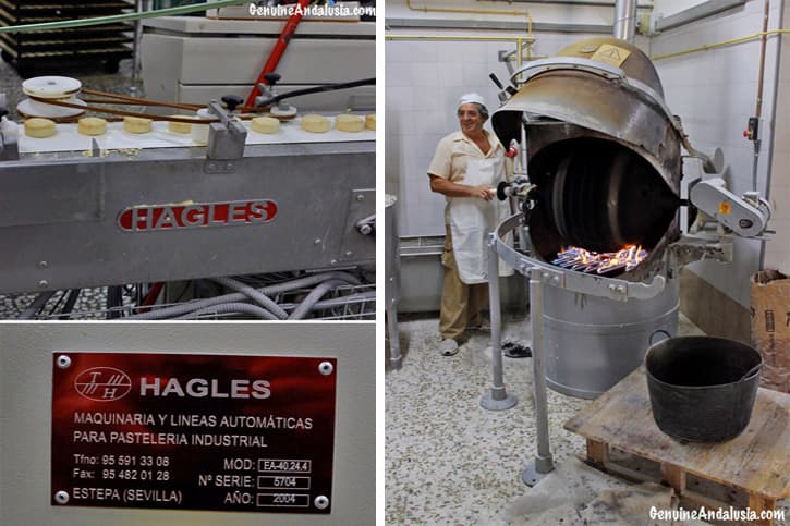 Machinery at a factory of Traditional Spanish Christmas Sweets in Estepa. Andalusia.