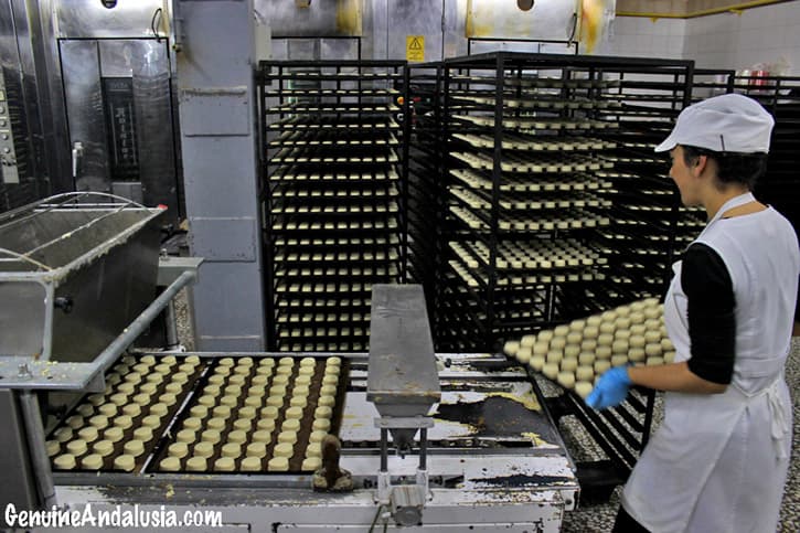 A factory of mantecados. Typical Spanish Christmas Sweets