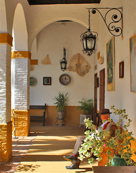 Seville courtyards. Traditional Southern Spanish Architecture