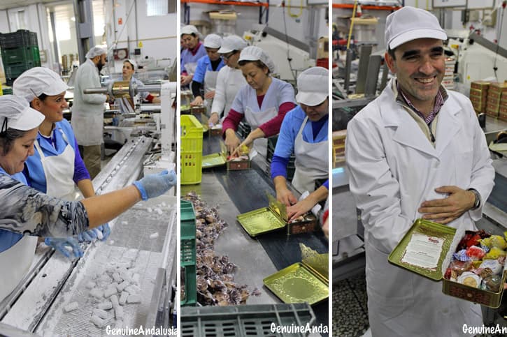 Employees at a factory of Traditional Spanish Christmas Sweets