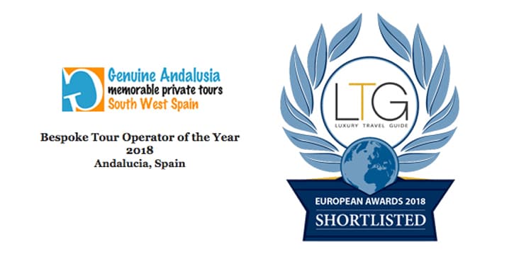 Logo shortlisted for Bespoke Tour Operator of the year for Andalucia. Luxury Travel Guide.