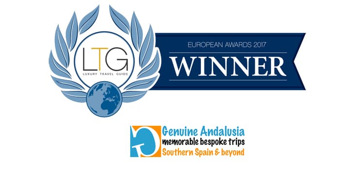 Logo Luxury Travel Guide Awards 2017. Winner Genuine Andalusia