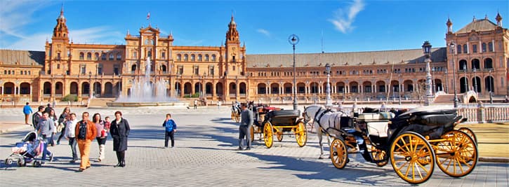 Plaza de Espana in Sevilla. A main landmark in Andalusia