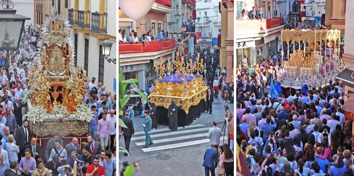 Religious floats in the streets of Andalusia, Southern Spain