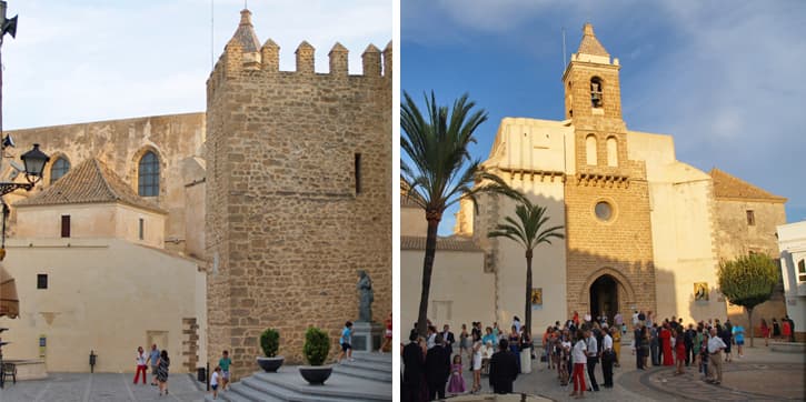 Main castle and main Church in Rota, Southern Spain