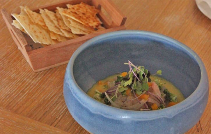 A plate of Ceviche at restaurante el Embarcadero in Rota, Spain