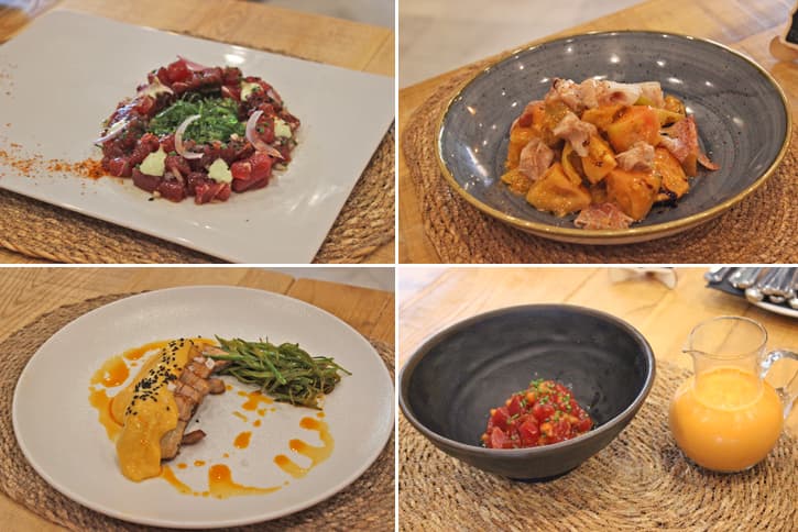 4 dishes of the menu of Jerez restaurant AQ35