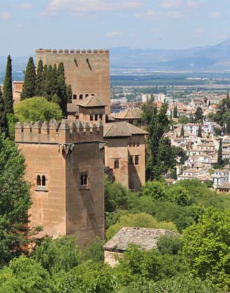 A view of the Alhambra in Granada