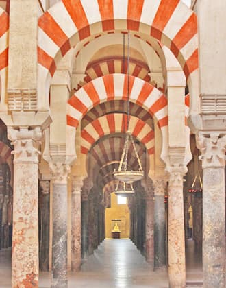 Interiors of the Great Mosque of Cordoba, Southern Spain
