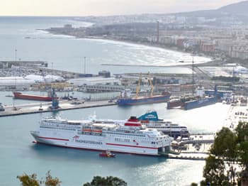 A cruise ship in the port of Malaga. Ideal spot in Andalusia for private tours