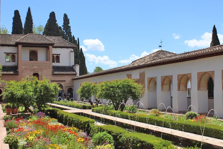 Gardens of el Generalife during a private day trip to Granada