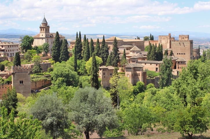 A panoramic view of the Alhambra in Granada during a private tour of the site