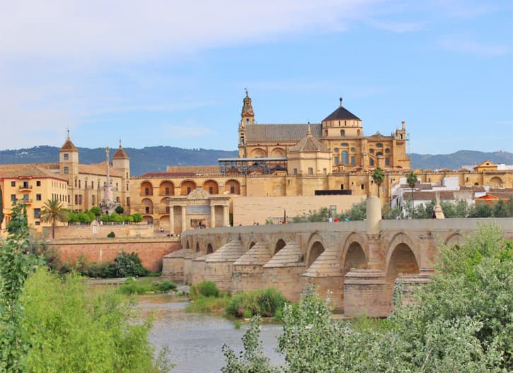 A panoramic view of Cordoba including the Jewish quarter to illustrate a walking tour of the city