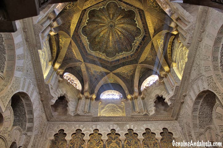 Interiors of the great Mosque of Cordoba Spain