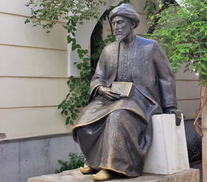 A statue of Maimonides to illustrate one of the stops along a Jewish quarter tour of Cordoba Spain