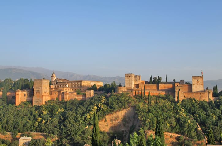 Alhambra views from Granada viewpoint