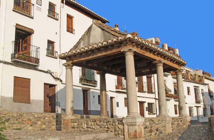 A view of the quarter of el Realejo in Granada, Spain